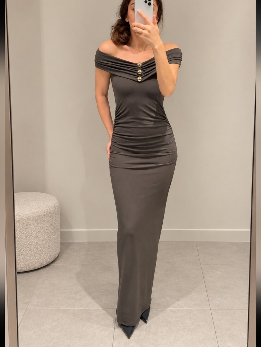 Zara limited edition draped maxi dress size S
